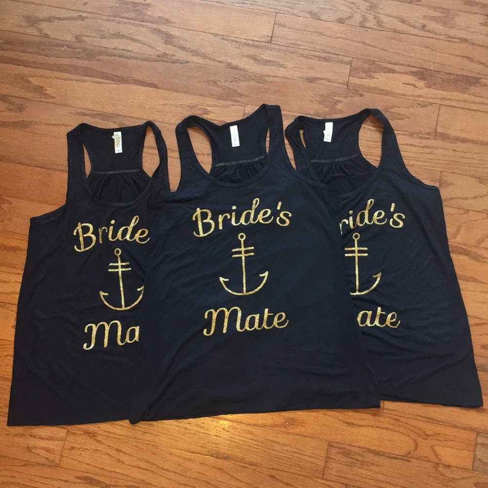 Three Razorback Tank tops “Bride’s Mate”
